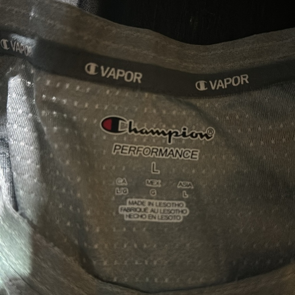 Champion Performance Vapor Grey Athletic Men's Breathable Gym Tshirt - Picture 4 of 4